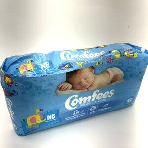 Comfees Baby Diapers Tab Closure Newborn Disposal 42 Count new